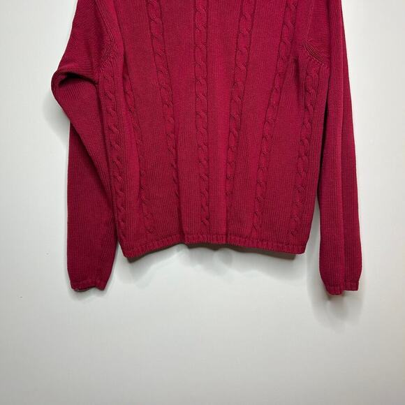 Talbots Vintage V-Neck Sweater Size XL Pullover Cable - Picture 3 of 8